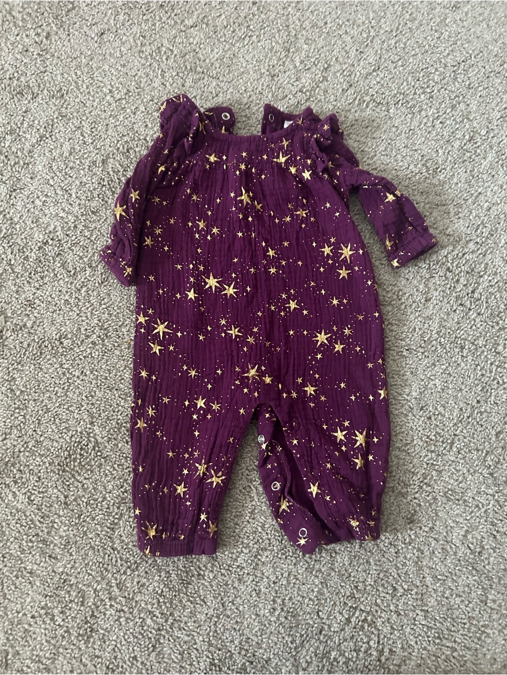 Cat & Jack 0-3 Month Purple Star Romper